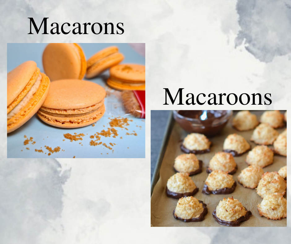 Macarons or macaroons comparison