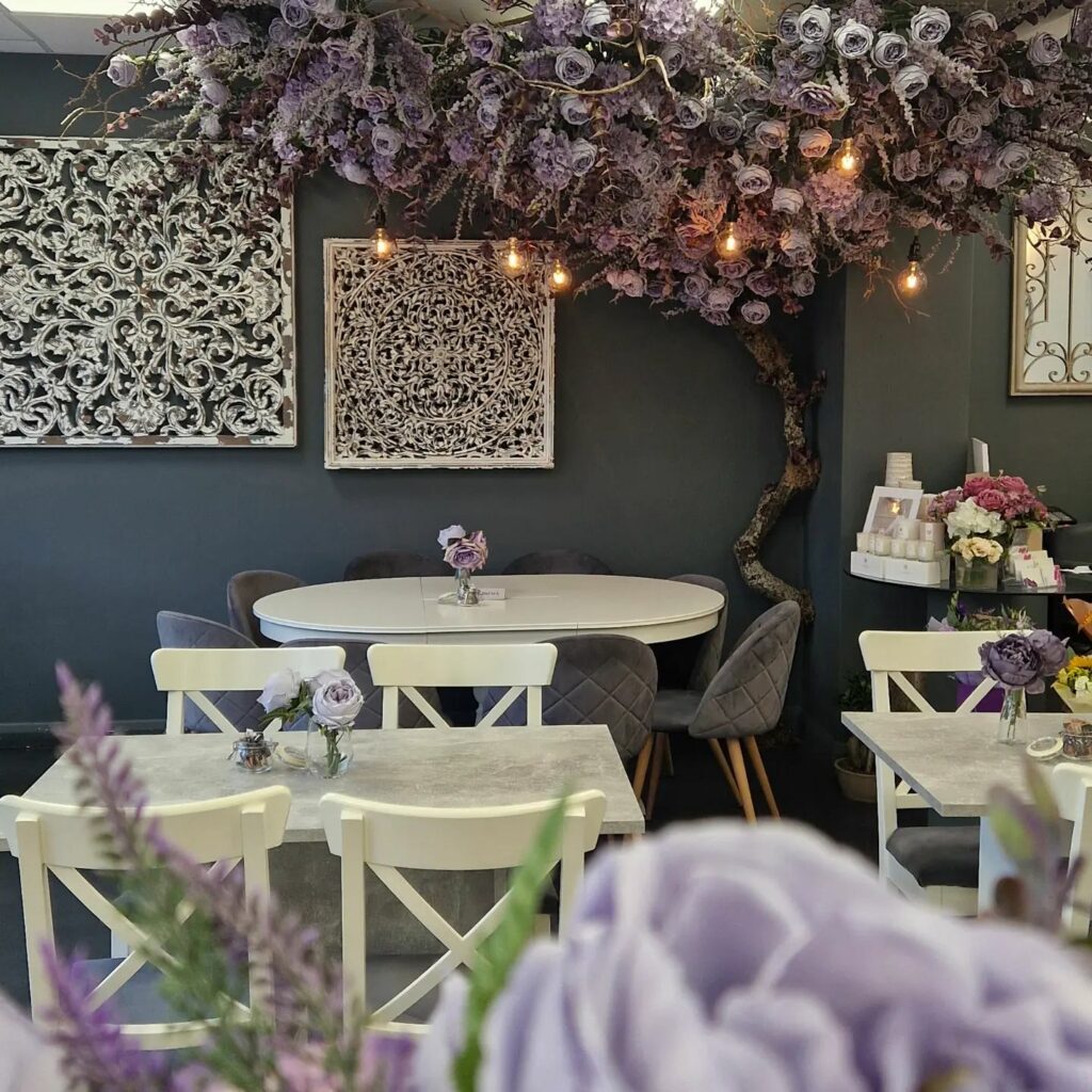 Afternoon Tea in Hertfordshire - Milly's Patisserie Florist Cafe interior